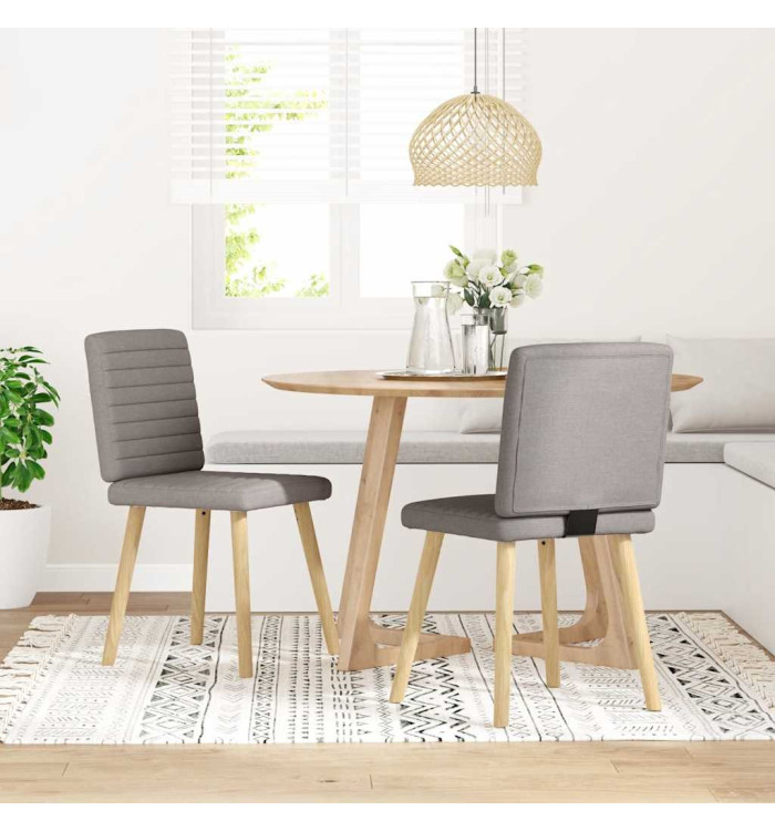 Chaises à manger lot de 2 taupe tissu | Mobilier & Déco
