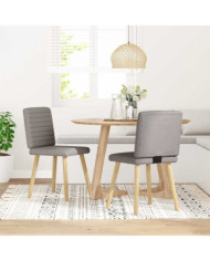 Chaises à manger lot de 2 taupe tissu | Mobilier & Déco