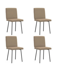 Chaises à manger lot de 4 cappuccino similicuir | Mobilier & Déco