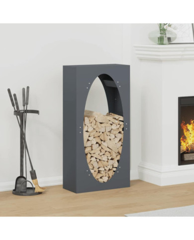 Portant de bois chauffage anthracite 50x23x100 cm | Mobilier & Déco