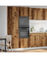 Armoire à micro-ondes "Lyon" vieux bois 60x57x207 cm | Mobilier & Déco