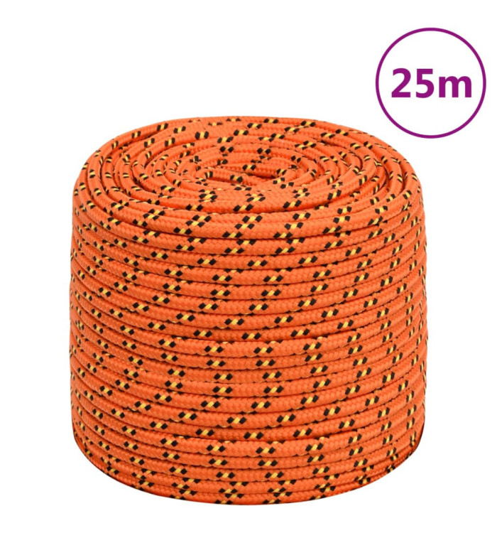 Corde de bateau Orange 8 mm 25 m Polypropylène | Mobilier & Déco