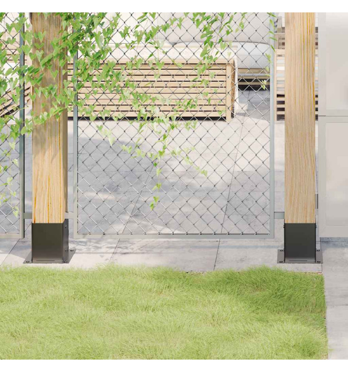 Bases de poteau carrées 12 pcs anthracite 101x101 mm | Mobilier & Déco