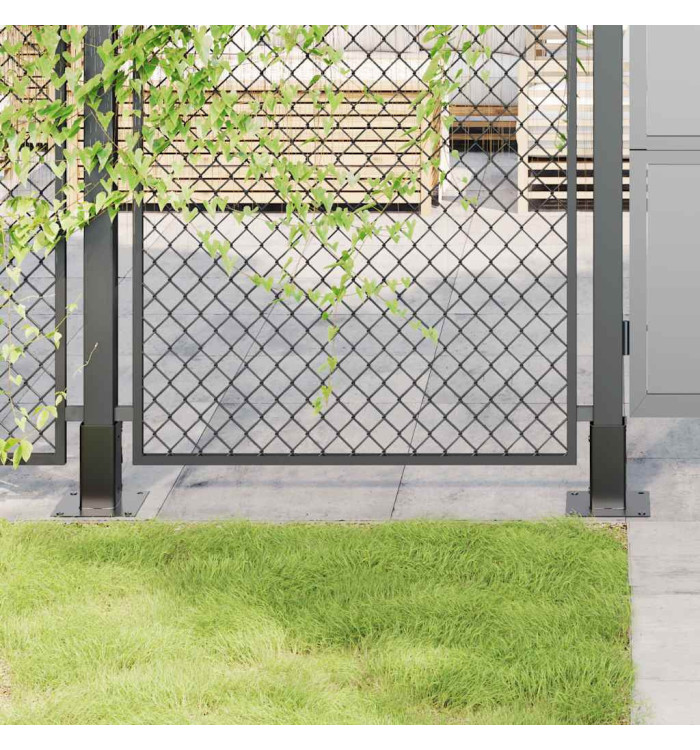 Bases de poteau carrées 12 pcs anthracite 71x71 mm | Mobilier & Déco