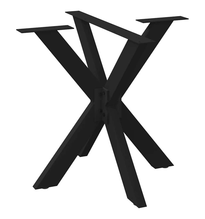 Pied de table à manger forme d'araignée noir 85x85x(72-73) cm | Mobilier & Déco