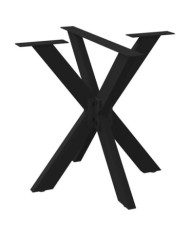 Pied de table à manger forme d'araignée noir 85x85x(72-73) cm | Mobilier & Déco