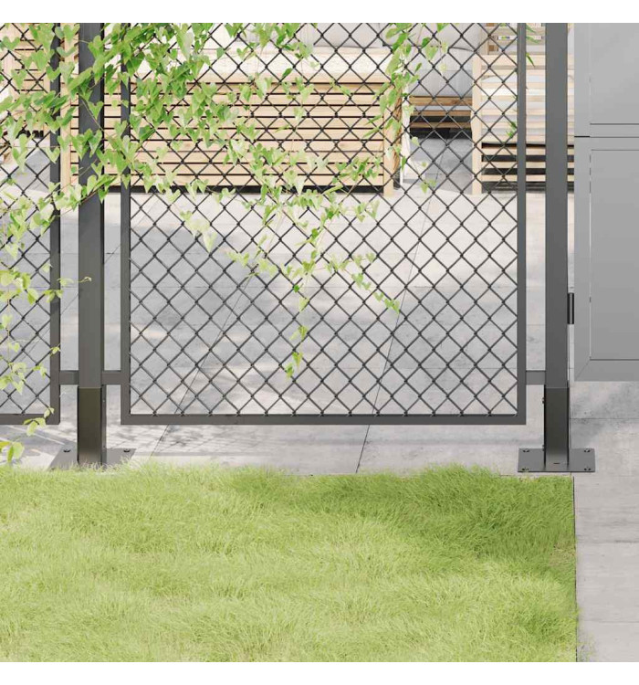 Bases de poteau carrées 12 pcs anthracite 46x46 mm | Mobilier & Déco