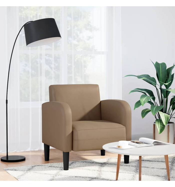 Chaise de canapé avec accoudoirs cappuccino noir 54 cm | Mobilier & Déco