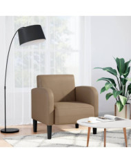 Chaise de canapé avec accoudoirs cappuccino noir 54 cm | Mobilier & Déco