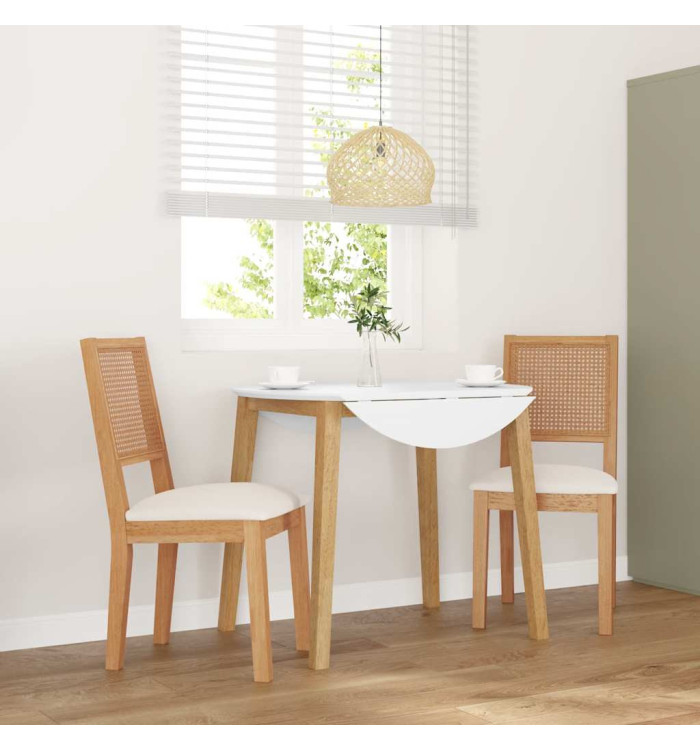 Chaises à manger coussins 2 pcs bois massif caoutchouc | Mobilier & Déco