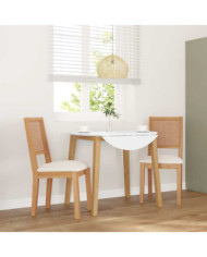 Chaises à manger coussins 2 pcs bois massif caoutchouc | Mobilier & Déco