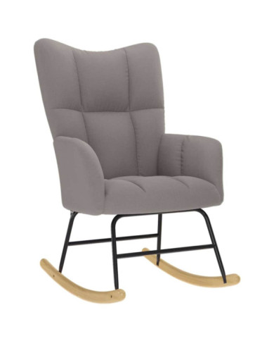 Chaise à bascule Taupe Tissu | Mobilier & Déco