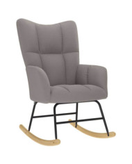 Chaise à bascule Taupe Tissu | Mobilier & Déco
