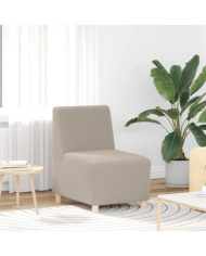 Fauteuil gris clair 55 cm tissu imitation laine bouclée | Mobilier & Déco
