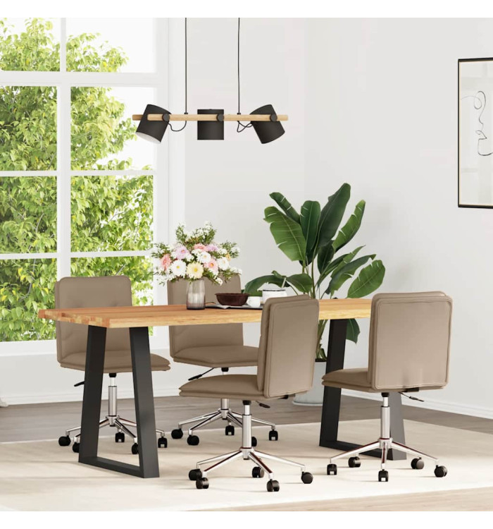 Chaises à manger lot de 4 cappuccino similicuir | Mobilier & Déco