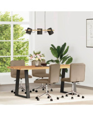 Chaises à manger lot de 4 cappuccino similicuir | Mobilier & Déco
