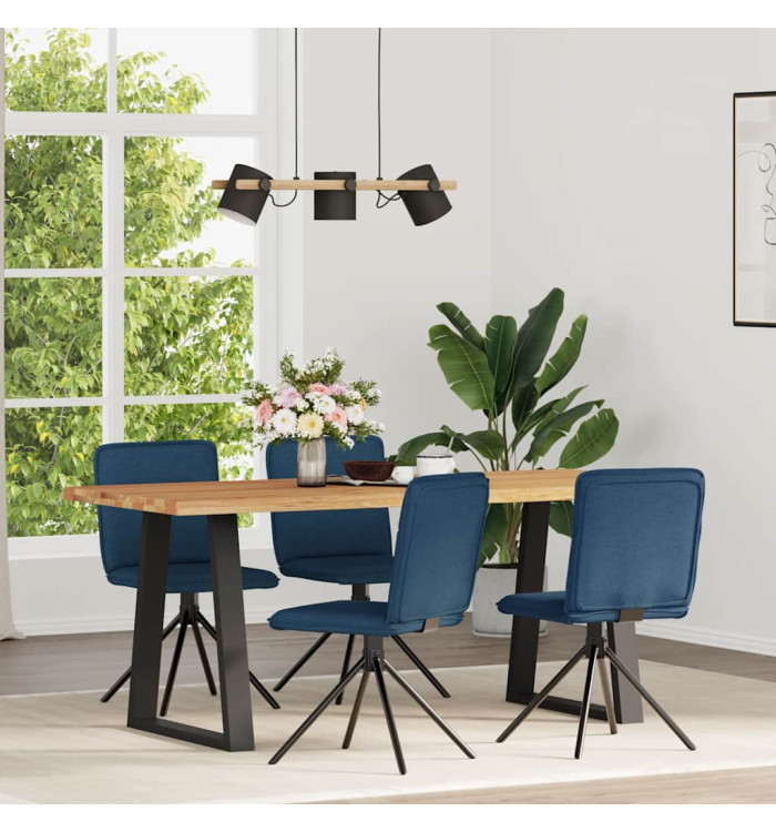 Chaises à manger lot de 4 bleu tissu | Mobilier & Déco