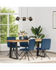 Chaises à manger lot de 4 bleu tissu | Mobilier & Déco