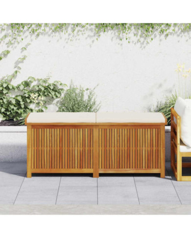 Boîte à coussins d'extérieur 150x50x60,5cm bois massif d'acacia | Mobilier & Déco