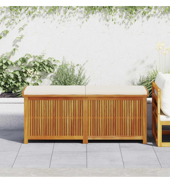 Boîte à coussins d'extérieur 150x50x60,5cm bois massif d'acacia | Mobilier & Déco