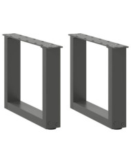 Pieds de table basse forme de U 2 pcs anthracite 40x(30-31) cm | Mobilier & Déco