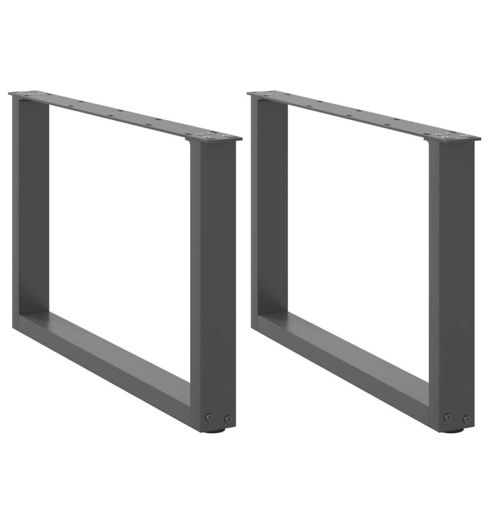 Pieds de table basse forme de U 2 pcs anthracite 60x(42-43) cm | Mobilier & Déco