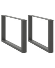 Pieds de table basse forme de U 2 pcs anthracite 60x(42-43) cm | Mobilier & Déco