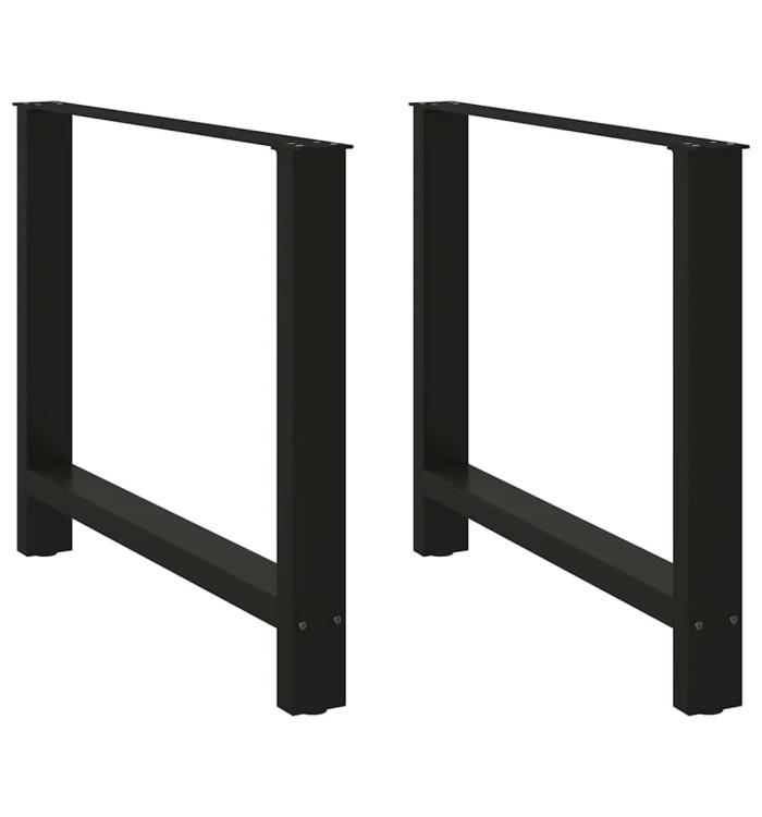 Pieds de table basse noir 2 pcs 90x(72-73) cm acier | Mobilier & Déco