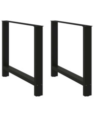 Pieds de table basse noir 2 pcs 90x(72-73) cm acier | Mobilier & Déco