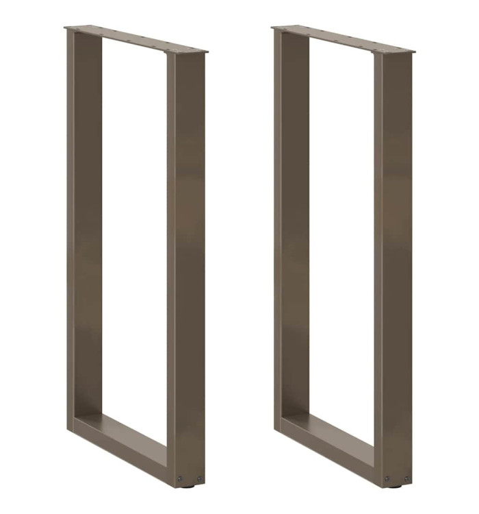 Pieds de table basse forme de U 2 pcs 60x(100-101) cm acier | Mobilier & Déco