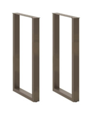 Pieds de table basse forme de U 2 pcs 60x(100-101) cm acier | Mobilier & Déco