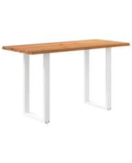 Table de bar marron clair bois de chêne massif rectangulaire | Mobilier & Déco