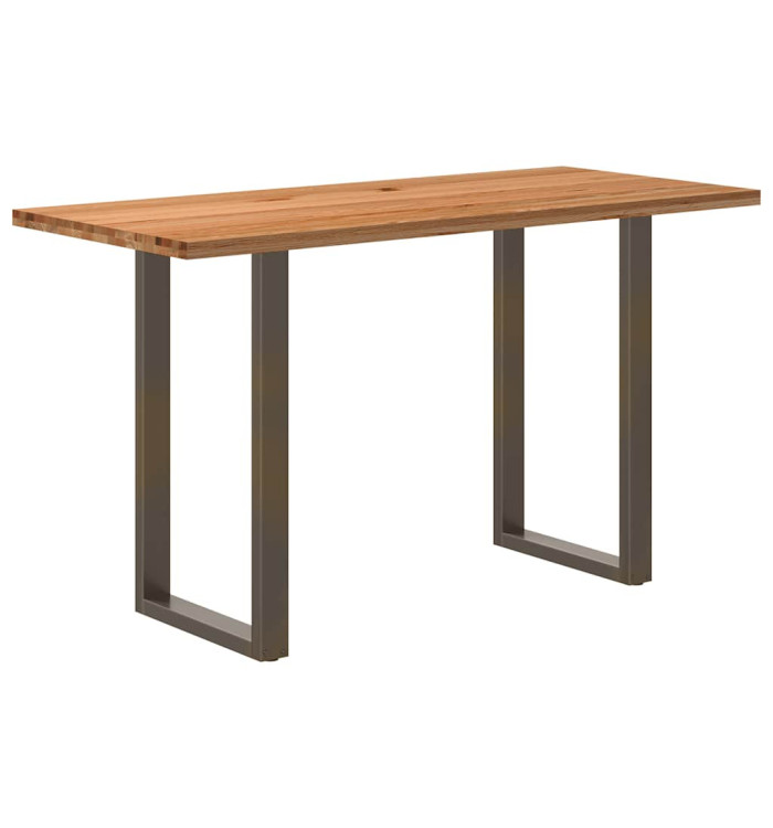 Table de bar marron clair bois de chêne massif rectangulaire | Mobilier & Déco