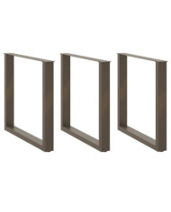 Pieds de table à manger forme de U 2 pcs 90x(72-73) cm acier | Mobilier & Déco