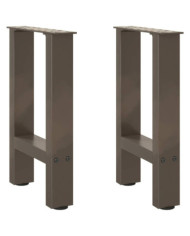 Pieds de table basse acier naturel 2 pcs 38x(42-43) cm acier | Mobilier & Déco