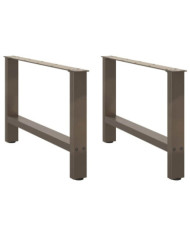 Pieds de table basse acier naturel 2 pcs 70x(42-43) cm acier | Mobilier & Déco