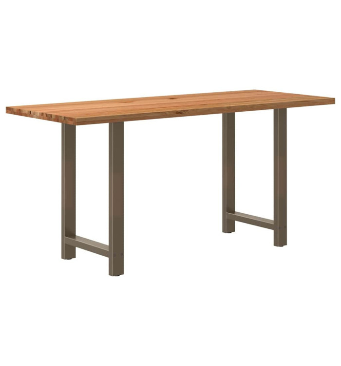 Table de bar marron clair bois de chêne massif rectangulaire | Mobilier & Déco