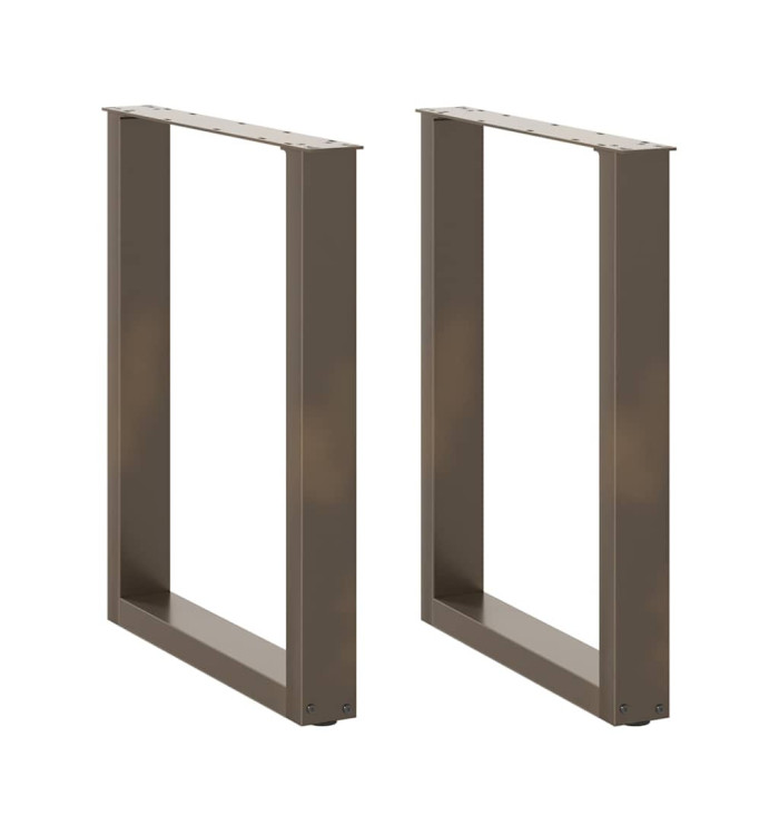 Pieds de table à manger forme de U 2 pcs 60x(72-73) cm acier | Mobilier & Déco