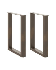 Pieds de table à manger forme de U 2 pcs 60x(72-73) cm acier | Mobilier & Déco
