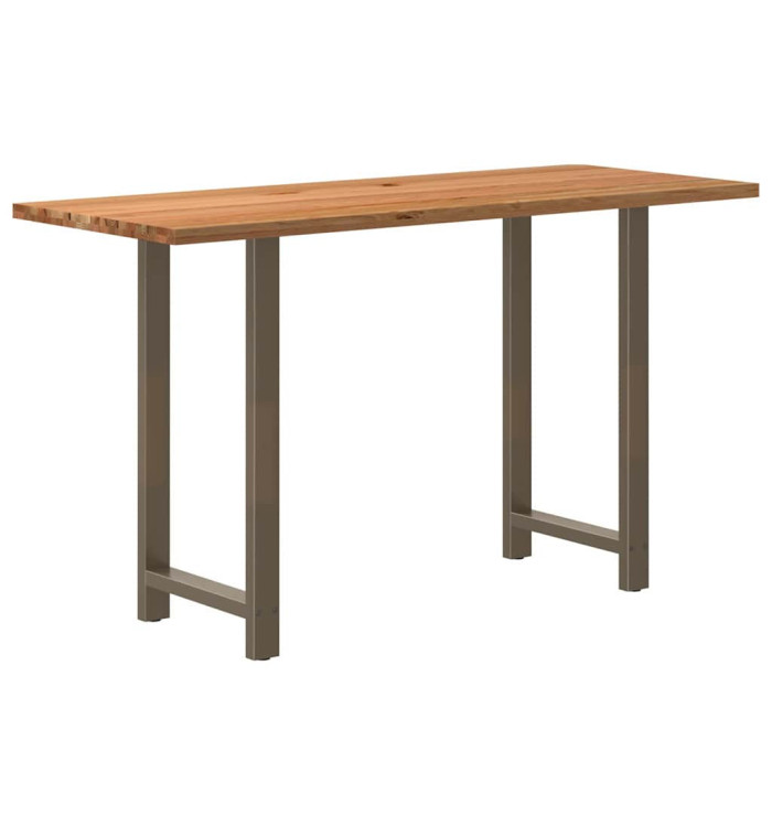 Table de bar marron clair bois de chêne massif rectangulaire | Mobilier & Déco