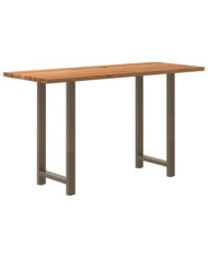 Table de bar marron clair bois de chêne massif rectangulaire | Mobilier & Déco