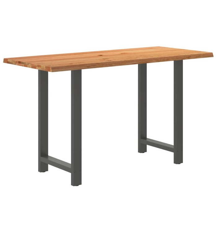 Table de bar marron clair bois de chêne massif rectangulaire | Mobilier & Déco