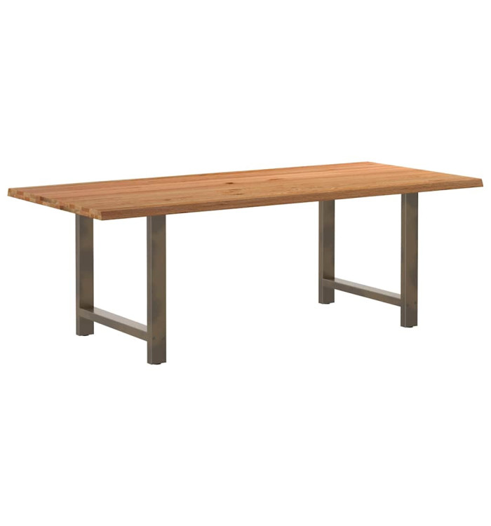 Table à manger et bord naturel bois massif chêne rectangulaire | Mobilier & Déco