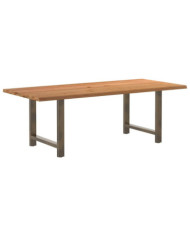 Table à manger et bord naturel bois massif chêne rectangulaire | Mobilier & Déco