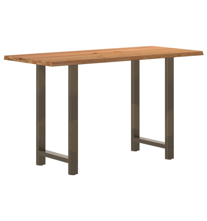 Table de bar marron clair bois de chêne massif rectangulaire | Mobilier & Déco