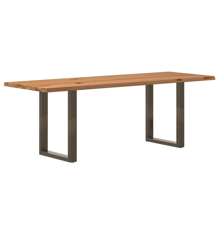 Table à manger et bord naturel bois massif chêne rectangulaire | Mobilier & Déco
