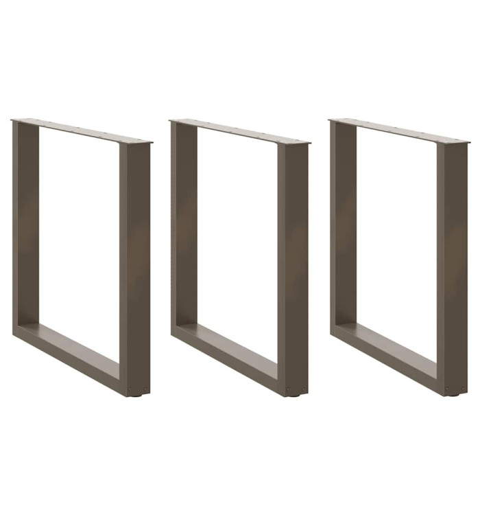 Pieds de table à manger forme de U 2 pcs 80x(72-73) cm acier | Mobilier & Déco