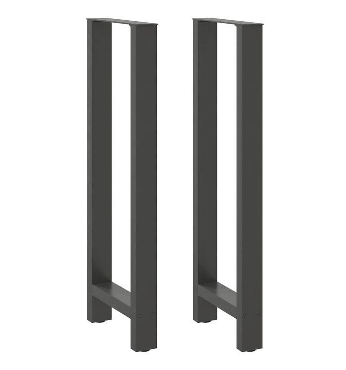 Pieds de table basse anthracite 2 pcs 50x(110-111) cm acier | Mobilier & Déco