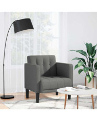 Canapé-chaise accoudoirs gris foncé 53 cm tissu | Mobilier & Déco