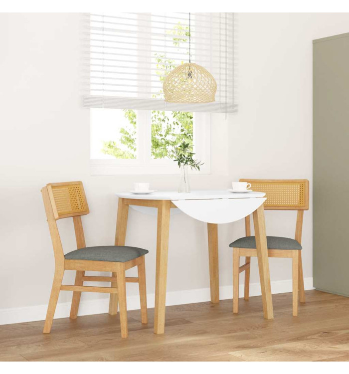 Chaises à manger coussins 2 pcs bois massif caoutchouc | Mobilier & Déco